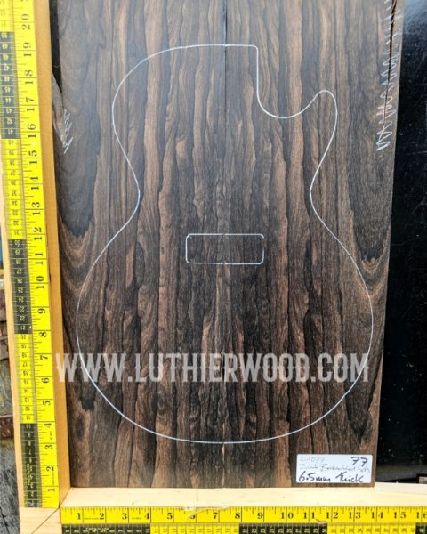 Ziricote Book-matched Guitar Top Set, Luthier Wood