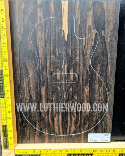 Ziricote Book-matched Guitar Top Set, Luthier Wood
