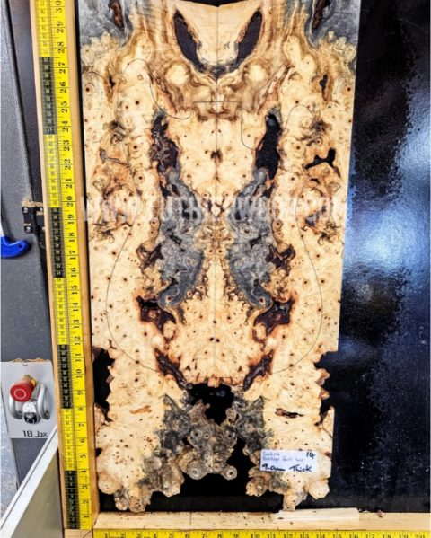 Buckeye Burl bookmatched guitar top set