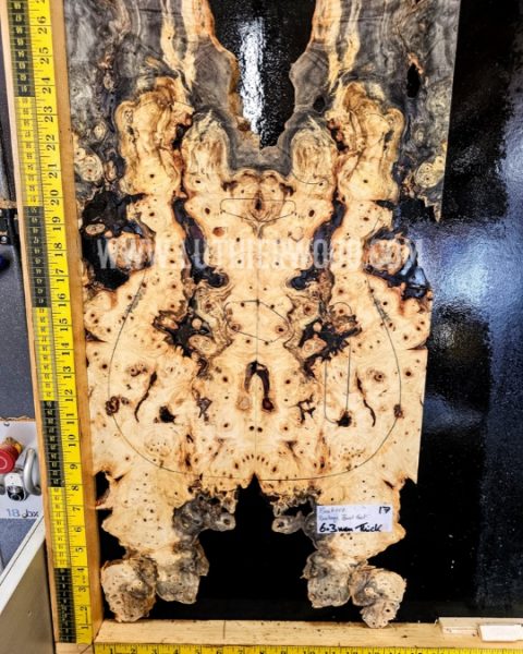 Buckeye Burl bookmatched guitar top set