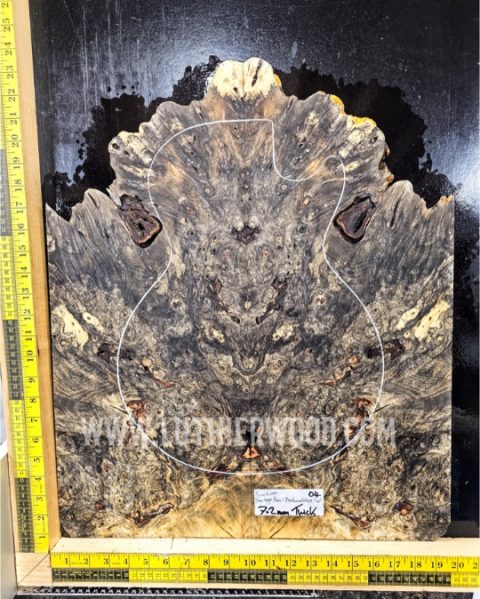 Buckeye Burl Bookmatched Guitar Top Set