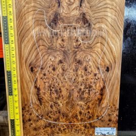 Elm Burl bookmatched Guitar & Bass top set