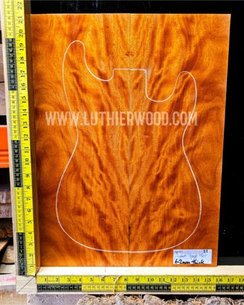 Figured Opepe Bookmatched Guitar Top Set