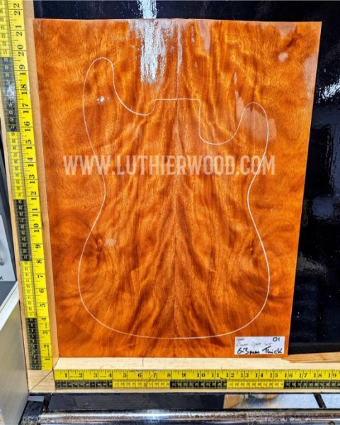 Figured Opepe Bookmatched Guitar Top Set