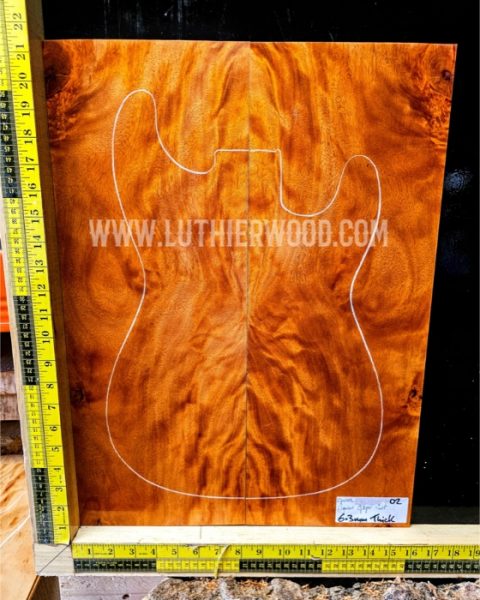 Figured Opepe Bookmatched Guitar Top Set