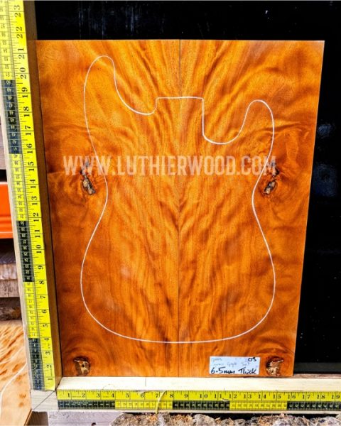 Figured Opepe Bookmatched Guitar Top Set