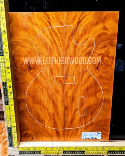 Figured Opepe Bookmatched Guitar Top Set