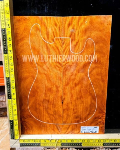 Figured Opepe Bookmatched Guitar Top Set