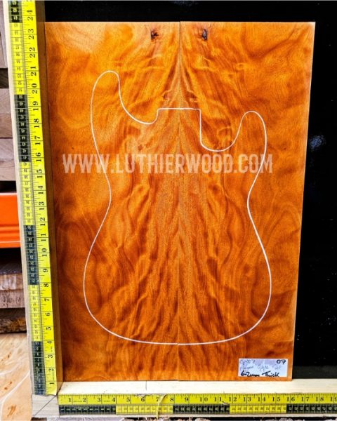 Figured Opepe Bookmatched Guitar Top Set