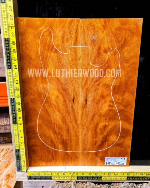 Figured Opepe Bookmatched Guitar Top Set