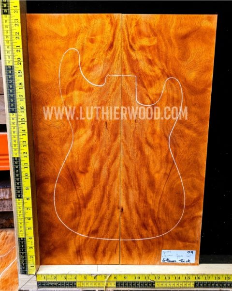 Figured Opepe Bookmatched Guitar Top Set