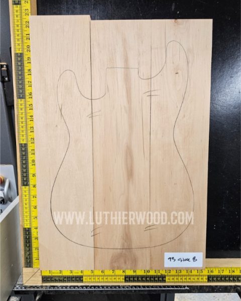 Alder 3 Piece Guitar & Bass Body Blank Set