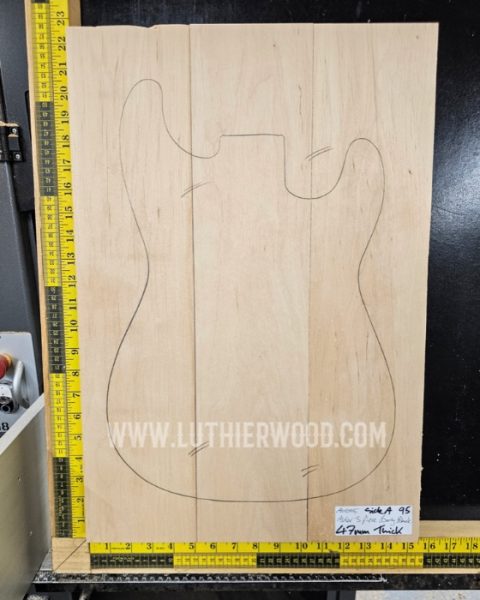 Alder 3 Piece Guitar & Bass Body Blank Set