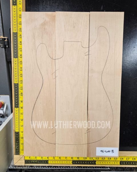 Alder 3 Piece Guitar & Bass Body Blank Set
