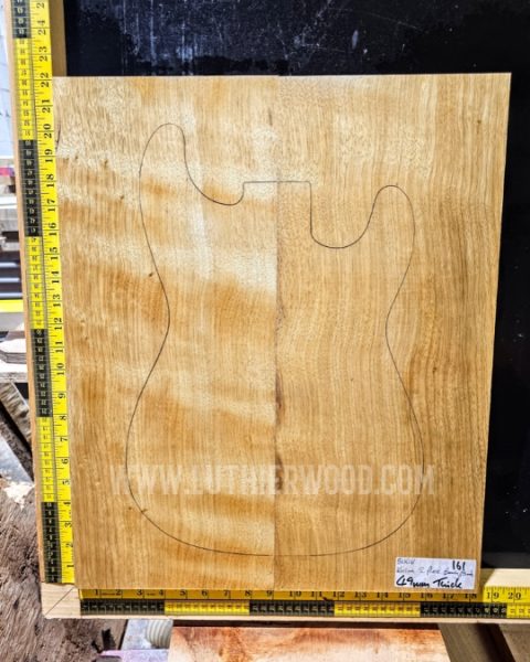 White Limba / Korina Two Piece Body Blank 161