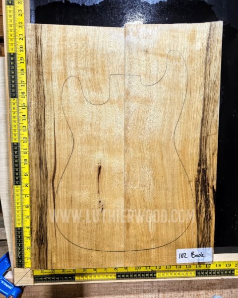 White Limba / Korina Two Piece Body Blank 162