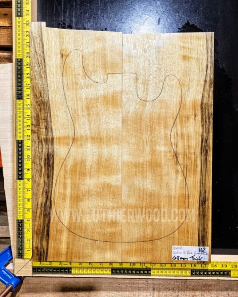 White Limba / Korina Two Piece Body Blank 162