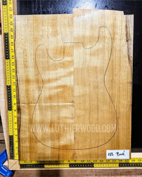 White Limba / Korina Two Piece Body Blank