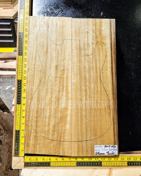 Korina / White Limba Guitar Body Blank Set