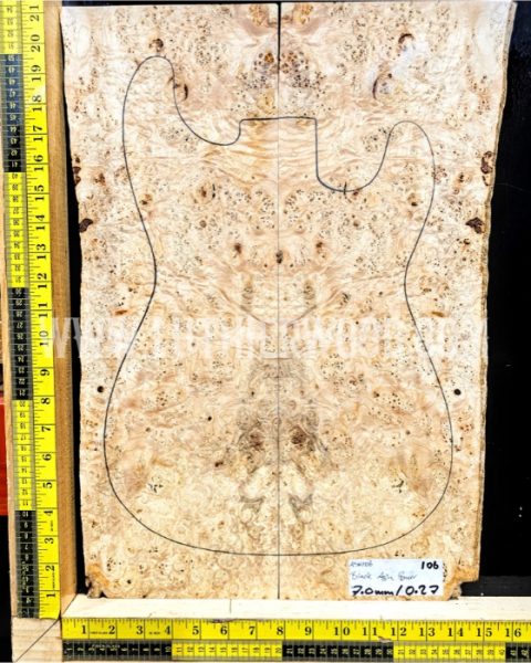 Ash Burl Master Grade Guitar Top Set