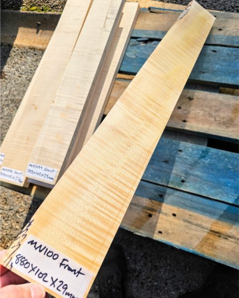 Flame Maple Guitar Neck Blank