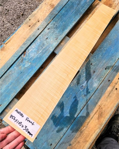 Flame Maple Guitar Neck Blank Quarter Sawn