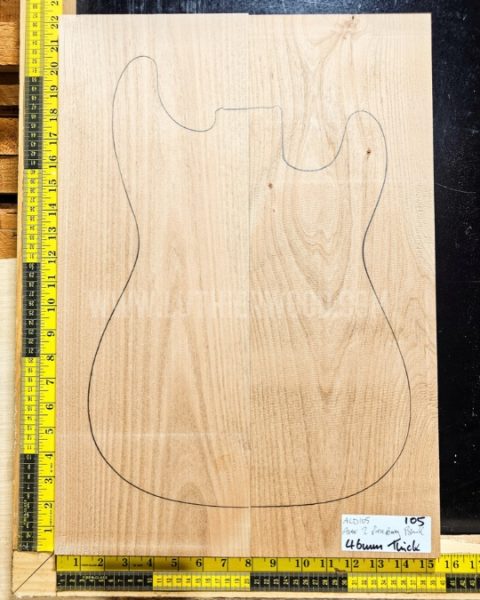 American Red Alder 2 Piece Guitar & Bass Body Blank