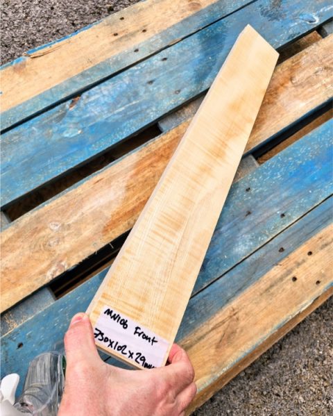 Flame Maple Guitar Neck Blank Quarter Sawn Global Shipping