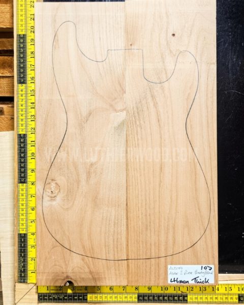 American Red Alder 2 Piece Guitar & Bass Body Blank