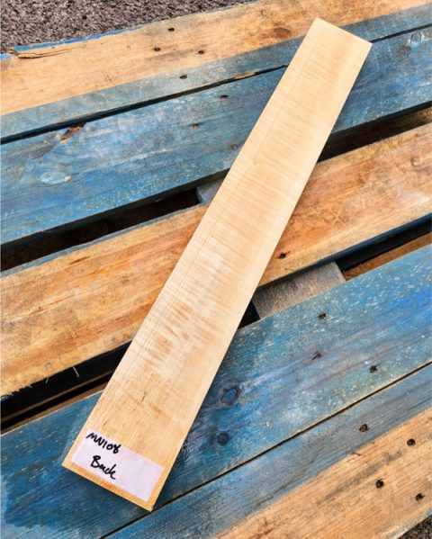 Flame Maple Guitar Neck Blank, quarter-sawn