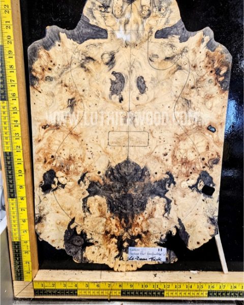 Buckeye Burl bookmatched guitar top set