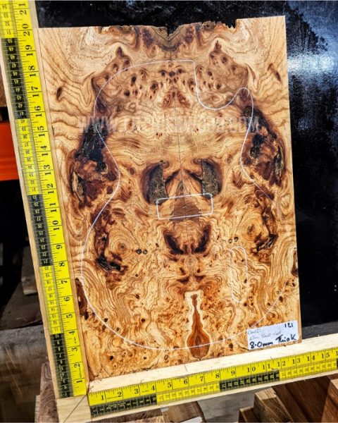 Elm Burl Guitar & Bass Bookmatched Top Set