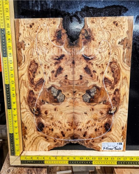 Elm Burl Guitar & Bass Bookmatched Top Set