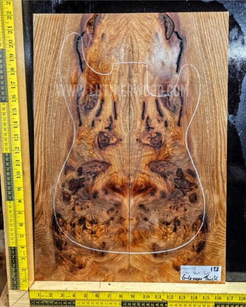 Elm Burl Bookmatched Guitar & Bass Top Set