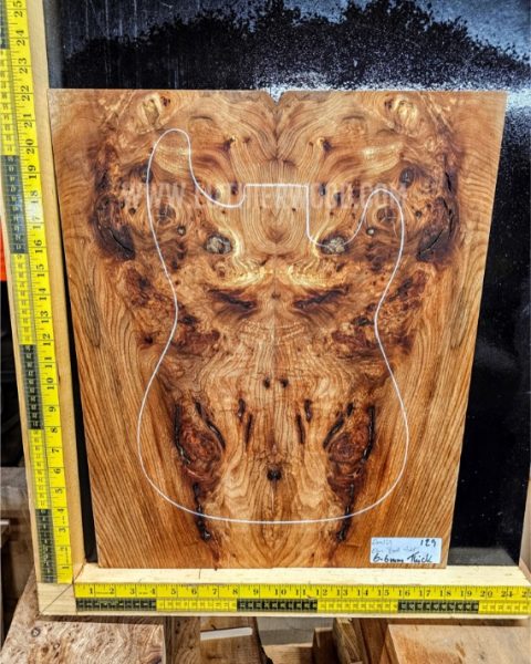 Elm Burl Bookmatched Guitar & Bass Top Set