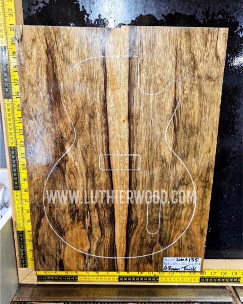 Black Limba Two Piece Guitar Body Blank Set Luthier Wood