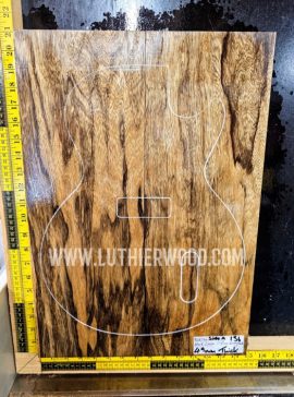 Black Limba Two Piece Guitar Body Blank Set Luthier Wood