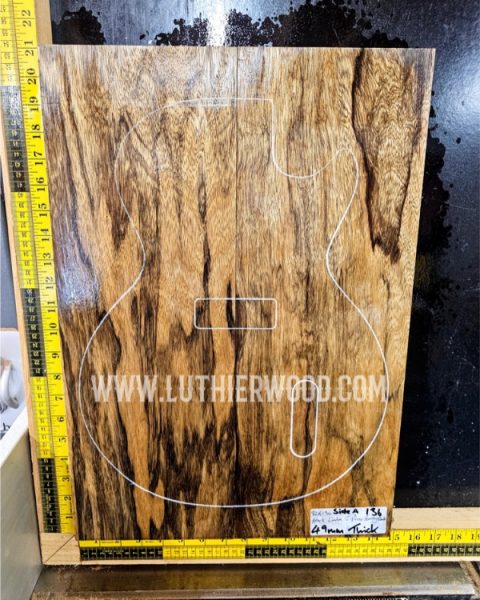 Black Limba Two Piece Guitar Body Blank Set Luthier Wood