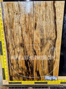 Black Limba Two Piece Guitar Body Blank Luthier Wood