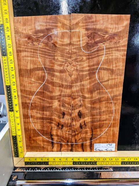 Ancient Quilted Redwood Bookmatched Set