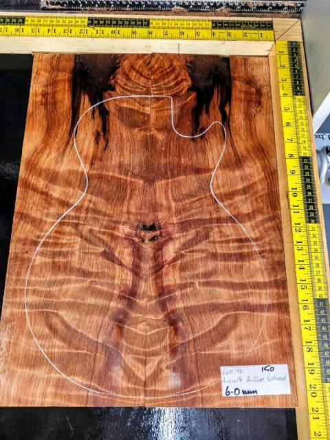 Ancient Quilted Redwood Bookmatched Set