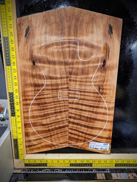 Ancient Quilted Redwood Bookmatched Guitar Top Set