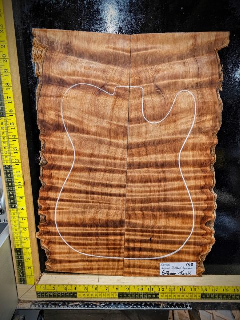 Ancient Quilted Redwood Bookmatched Guitar Top Set