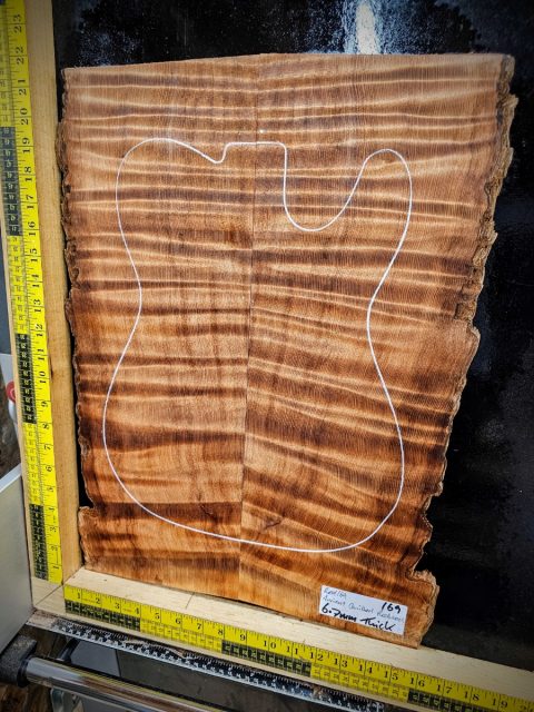 Ancient Quilted Redwood Bookmatched Guitar Top Set