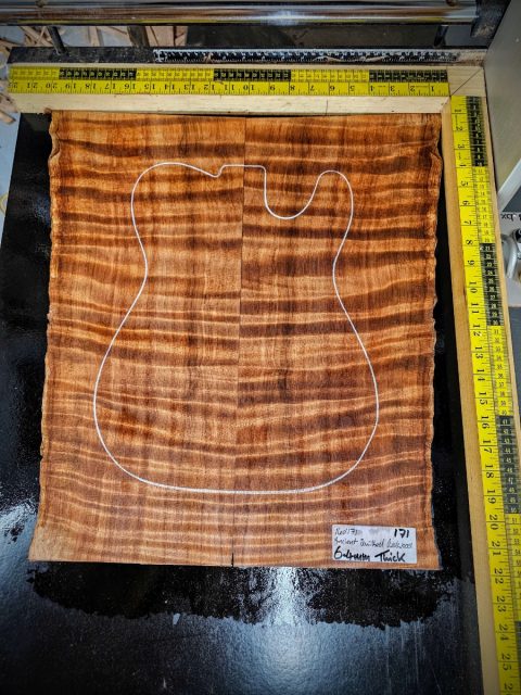 Ancient Quilted Redwood Bookmatched Guitar Top Set