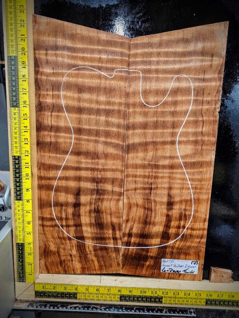 Ancient Quilted Redwood Bookmatched Guitar Top Set