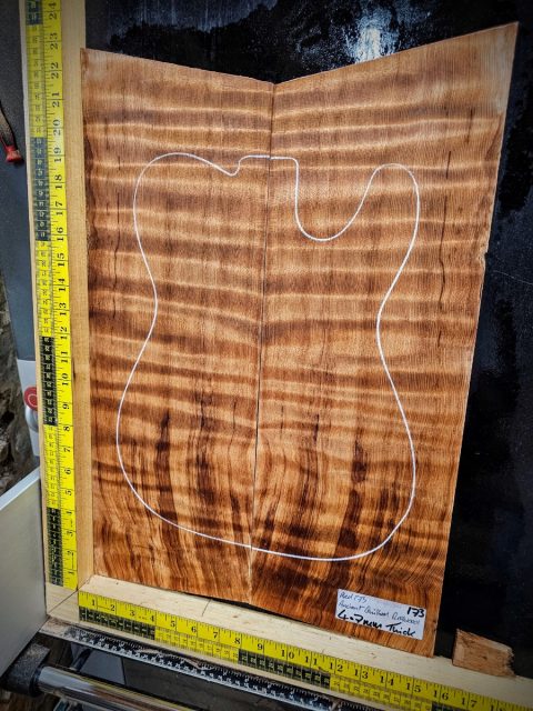 Ancient Quilted Redwood Bookmatched Guitar Top Set