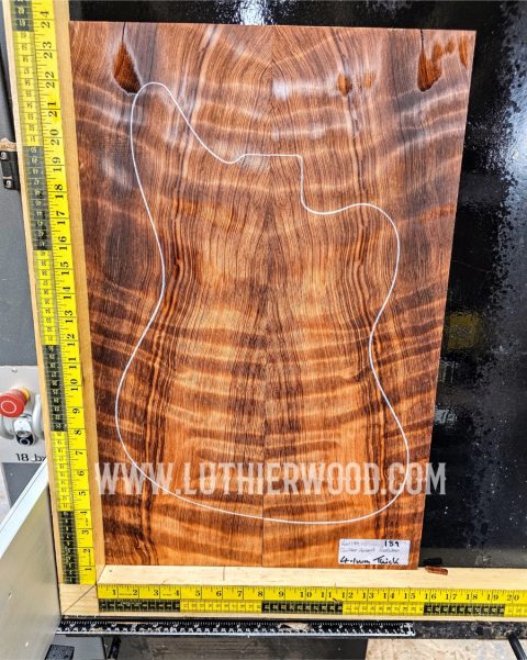 Ancient Quilted Redwood Guitar Top