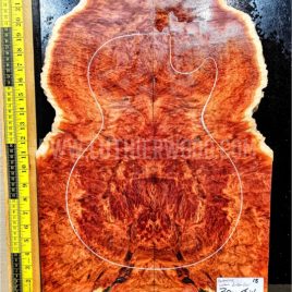 Australian Western Redbox Burl Bookmatched Guitar Top Set - Woods for Luthiers