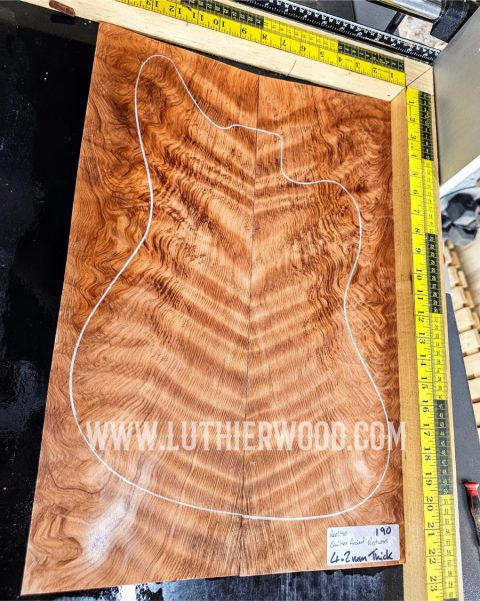 Ancient Quilted Redwood Guitar Top